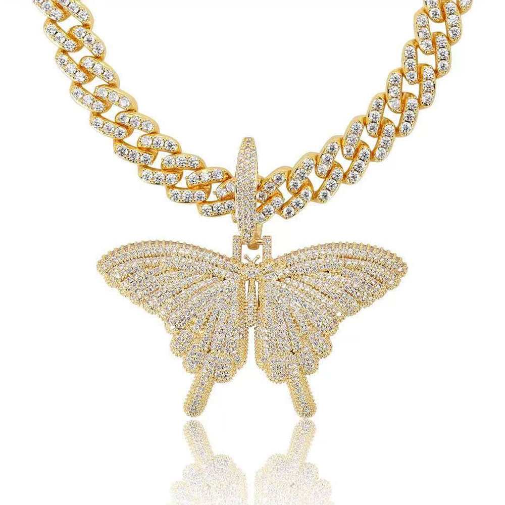 Butterfly Cuban Necklace