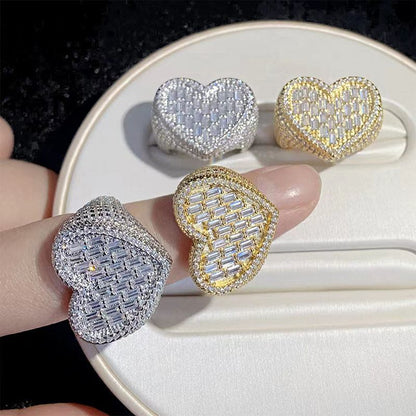 Rich Heart Zircon Ring