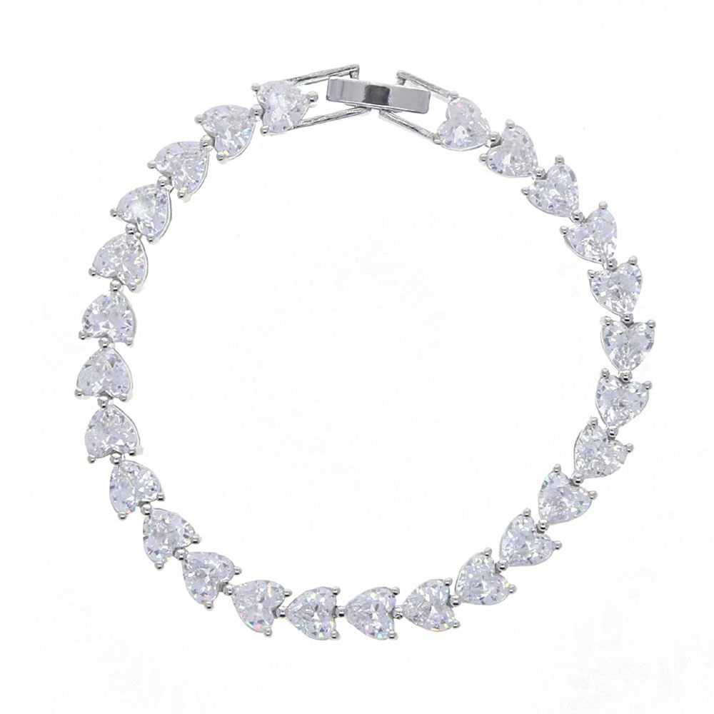 5MM Heart Zircon Tennis Bracelet