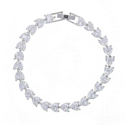 5MM Heart Zircon Tennis Bracelet