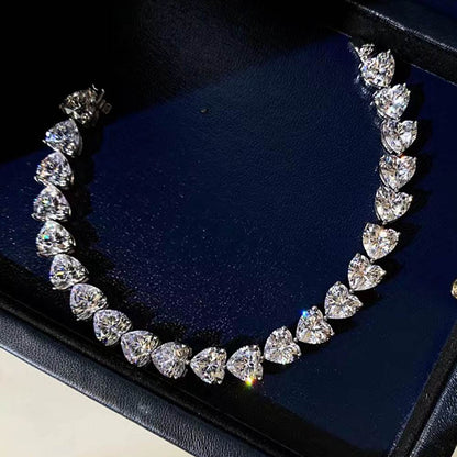 5MM Heart Zircon Tennis Bracelet