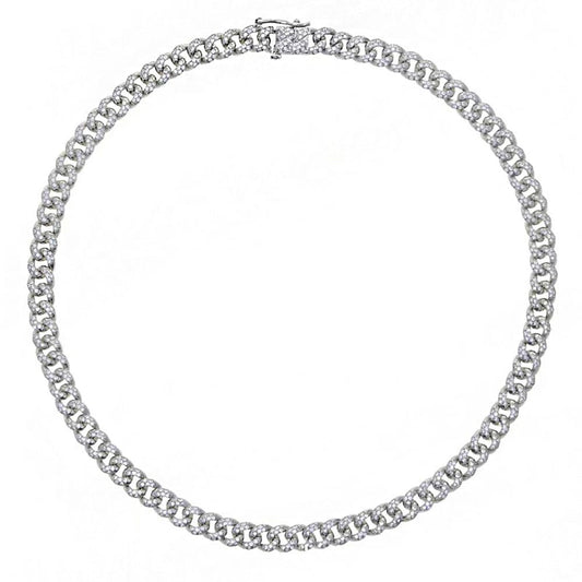 9MM Cuban Chain Zircon Necklace