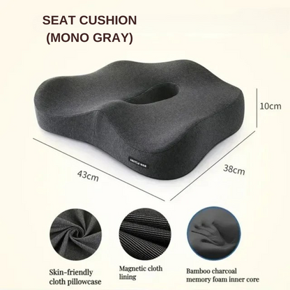 Memory Foam Office Chair Seat & Lumbar Support Cushion