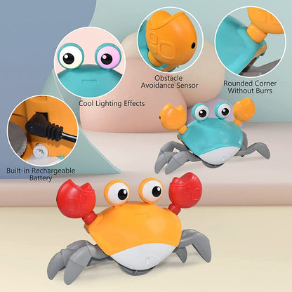 Auto-Sensing Crawling Crab Toy