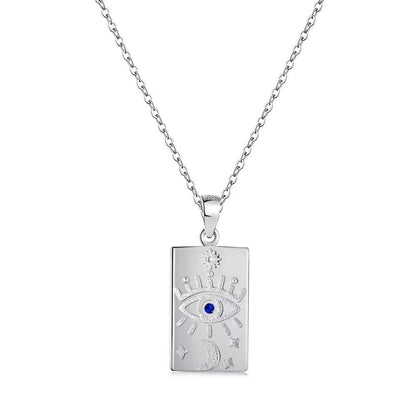 Tarot Evil Eye Sterling Silver Necklace