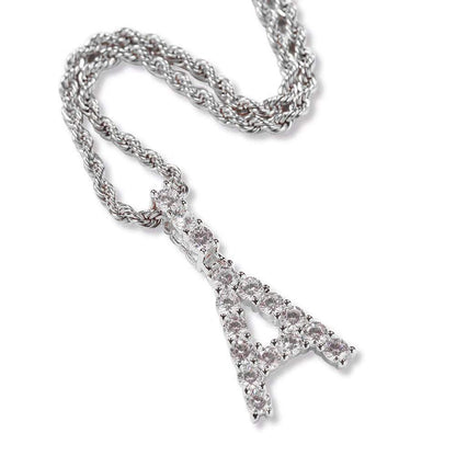 Frosty Initial Tennis Necklace