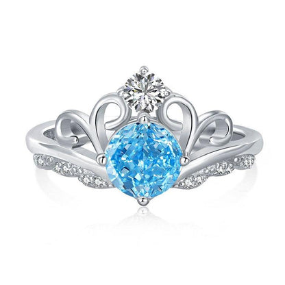 Glittering Crown Sterling Silver Ring