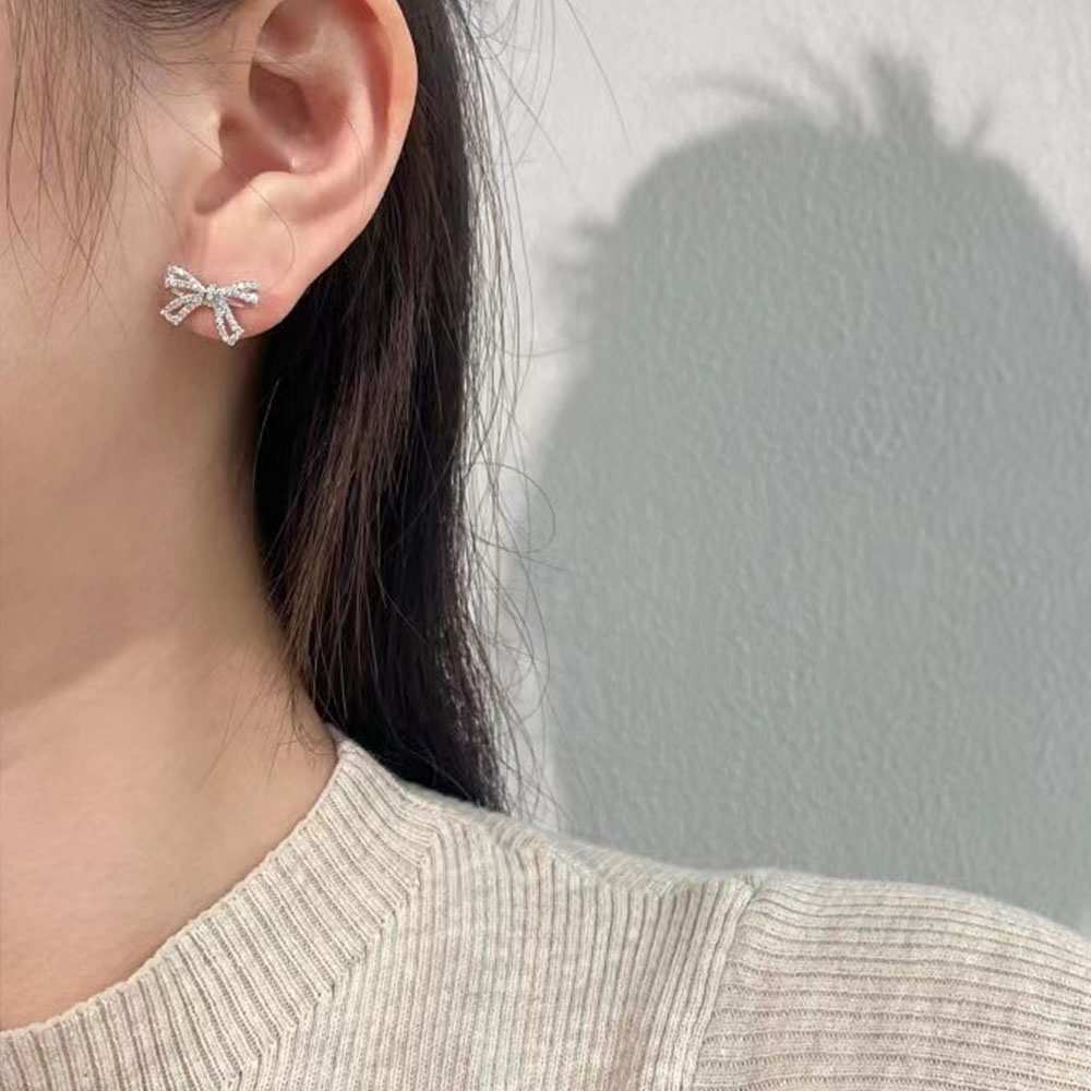 Little Bow Sterling Silver Earrings