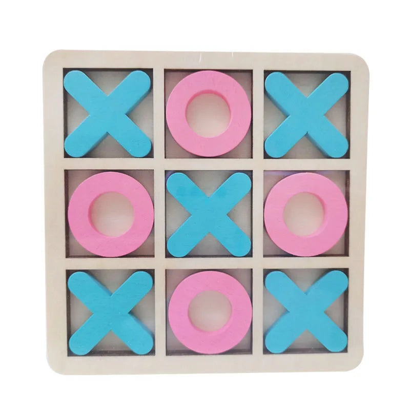 Montessori Wooden Tic-Tac-Toe Game for Kids