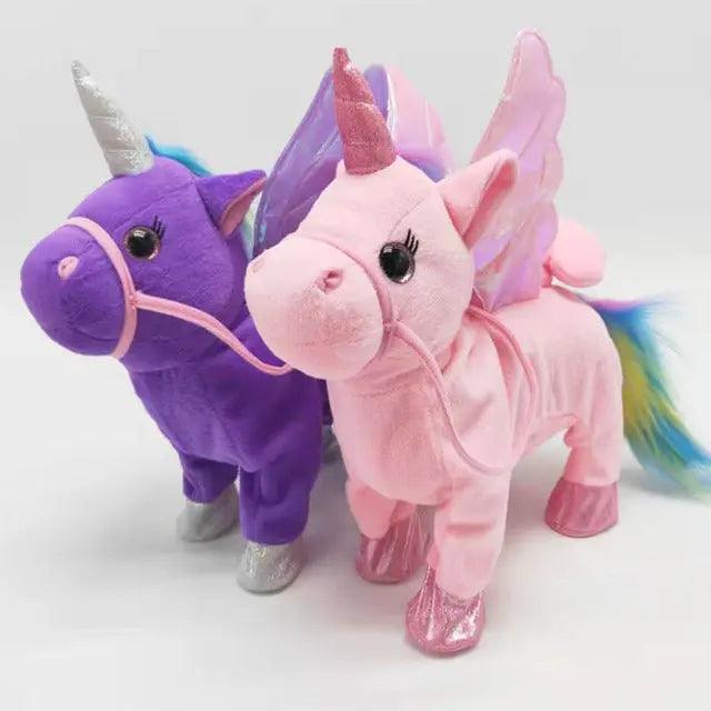 Kawaii Walking and Singing Unicorn Plush Toy   Keryul
