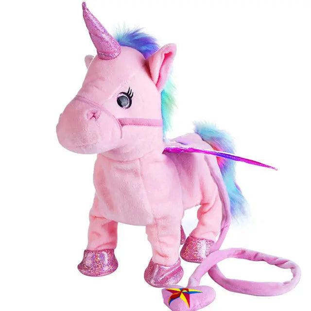 Kawaii Walking and Singing Unicorn Plush Toy  Pink Keryul