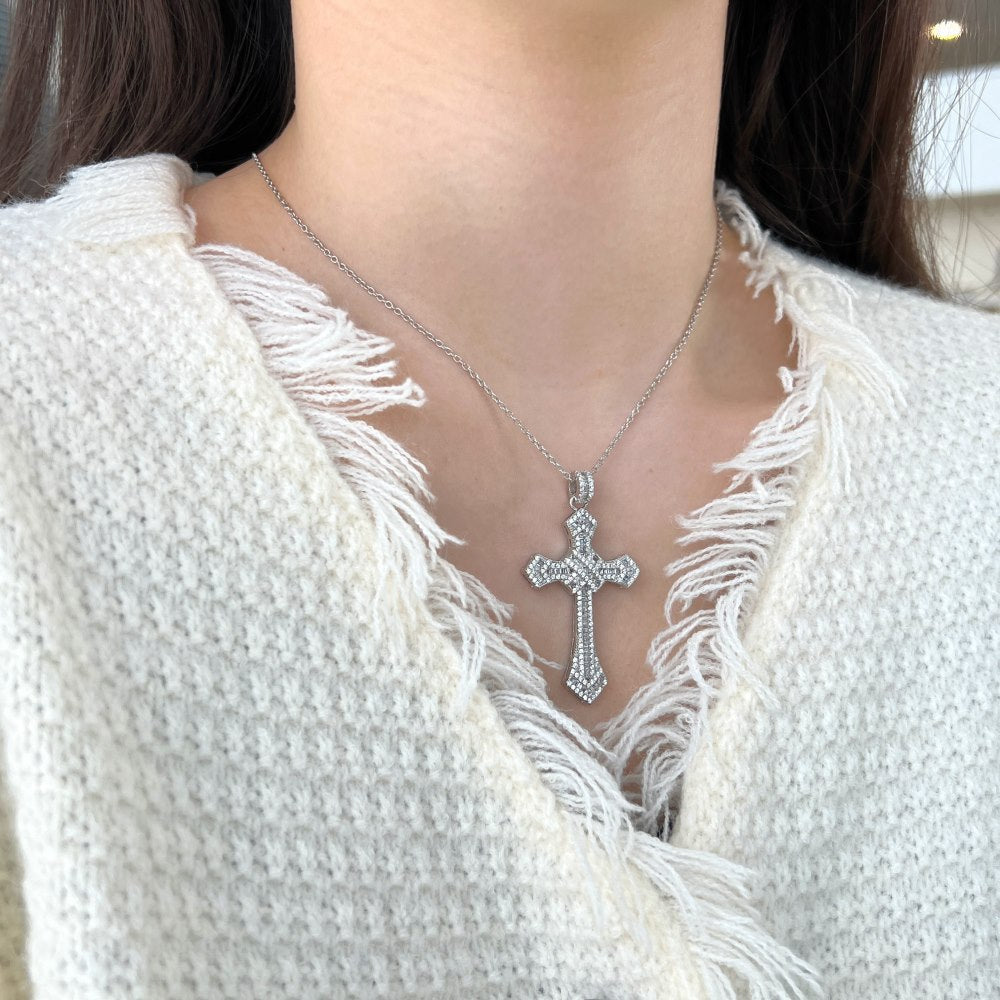 Forever Cross Sterling Silver Necklace