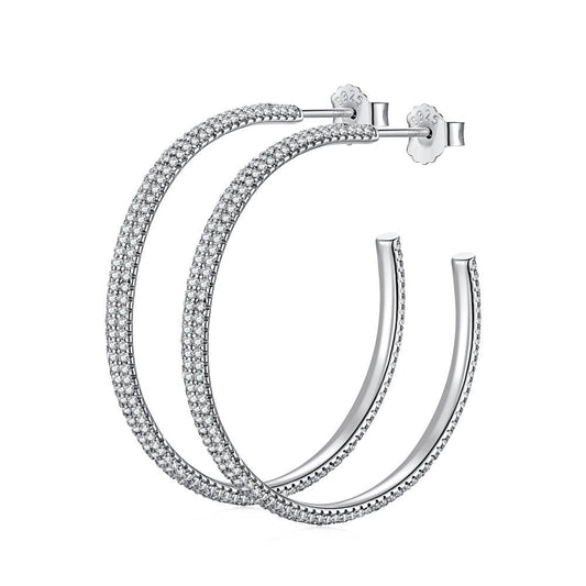 Glory Sterling Silver  Earrings Hoops