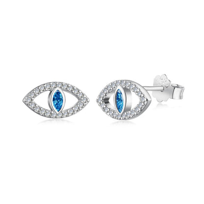 Evil Eye Sterling Silver Earrings