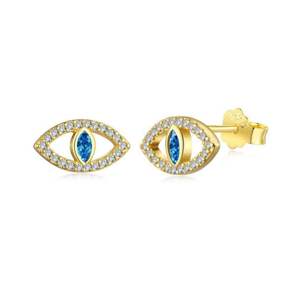 Evil Eye Sterling Silver Earrings