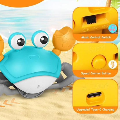 Auto-Sensing Crawling Crab Toy