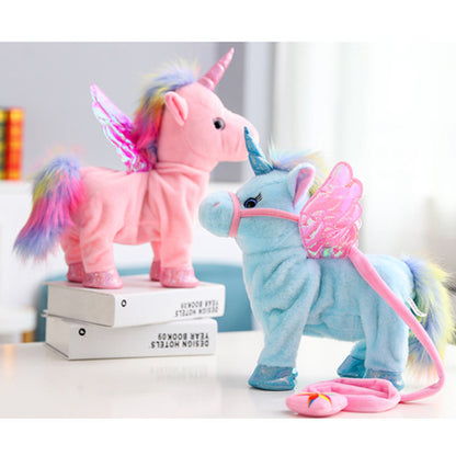 Kawaii Walking and Singing Unicorn Plush Toy