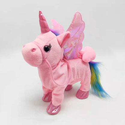 Kawaii Walking and Singing Unicorn Plush Toy