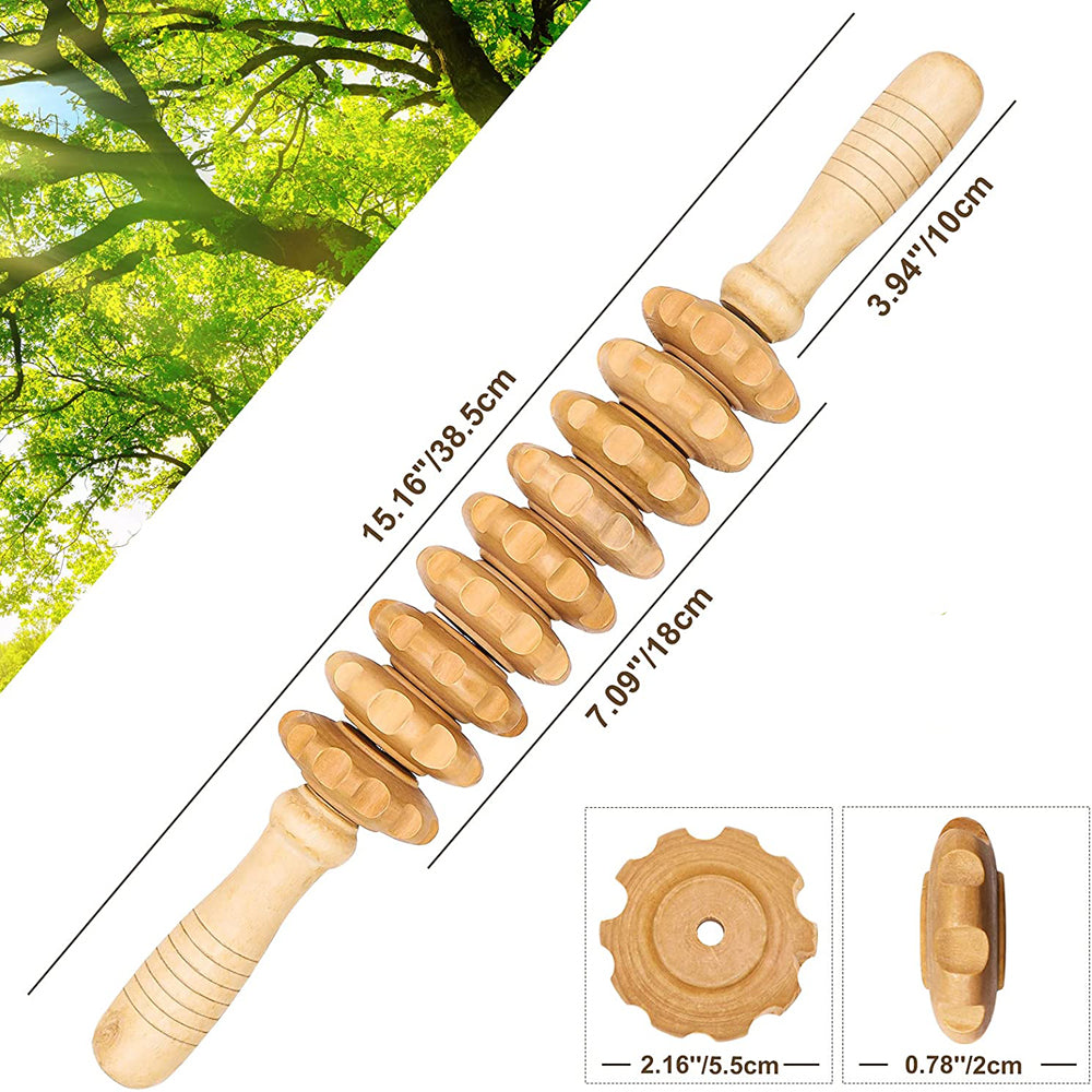 Versatile Wooden Roller Massager