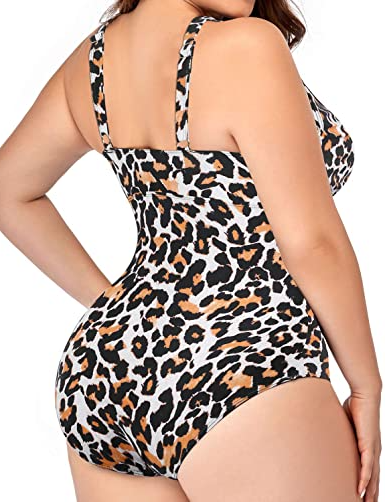 V Neck Swimsuit for Women - Plus Size Bathing Suit