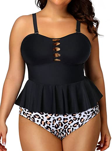 Two Piece Swimsuit for Women - High Waisted Swimsuit