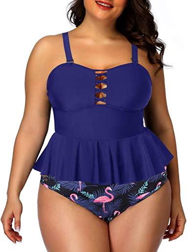 Two Piece Swimsuit for Women - High Waisted Swimsuit