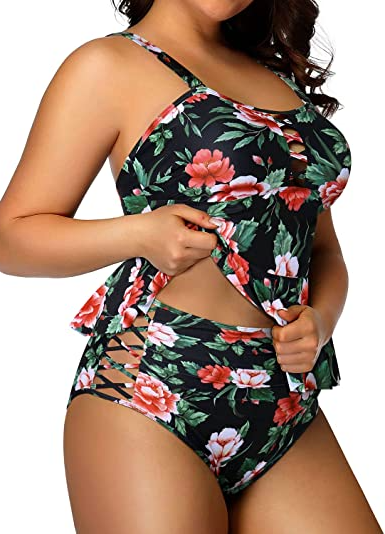 Two Piece Swimsuit for Women - High Waisted Swimsuit