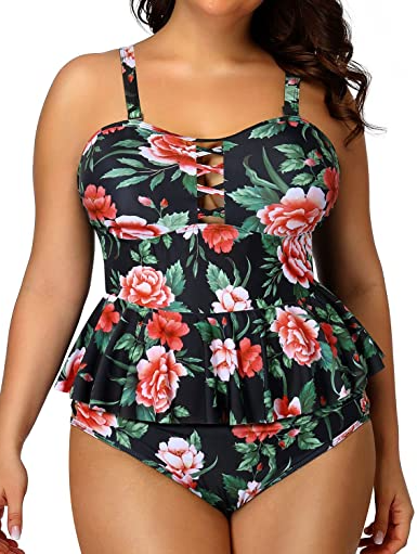 Two Piece Swimsuit for Women - High Waisted Swimsuit