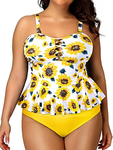 Two Piece Swimsuit for Women - High Waisted Swimsuit