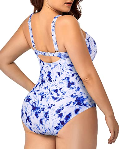 Women Vintage Swimsuit - Plus Size One Piece Swimwear