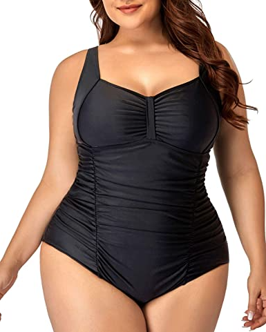 Women Vintage Swimsuit - Plus Size One Piece Swimwear