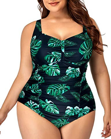 Women Vintage Swimsuit - Plus Size One Piece Swimwear