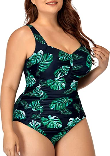 Women Vintage Swimsuit - Plus Size One Piece Swimwear