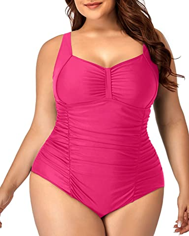 Women Vintage Swimsuit - Plus Size One Piece Swimwear