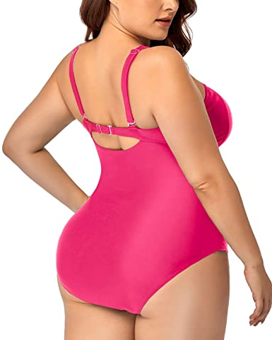 Women Vintage Swimsuit - Plus Size One Piece Swimwear