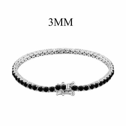 Genuine Sterling Silver Modern Tennis Bracelet