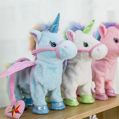 Kawaii Walking and Singing Unicorn Plush Toy