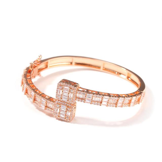 Baguette Cuff Bracelet Bangle